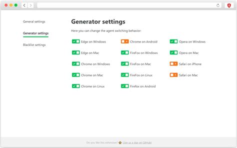 random user agent switcher.